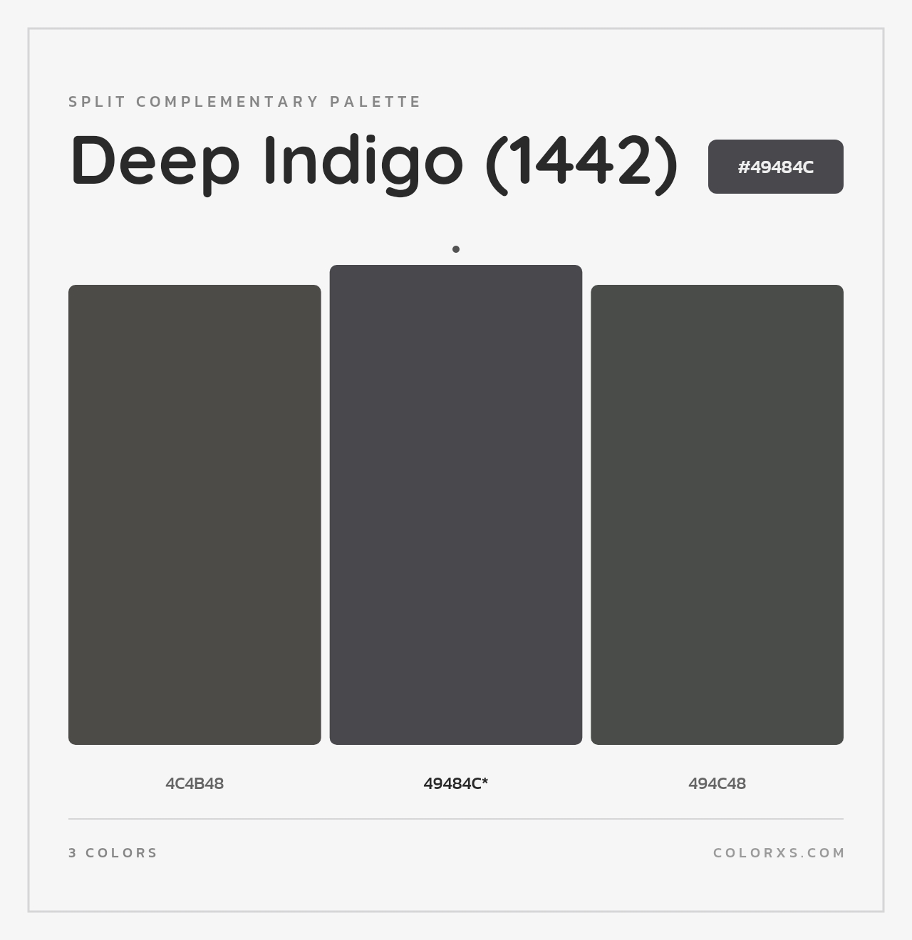Deep Indigo (1442) - Split-Complementary Color Palette