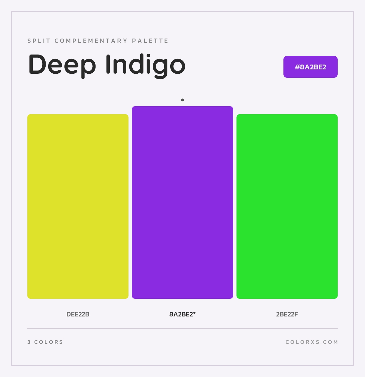 Deep Indigo - Split-Complementary Color Palette