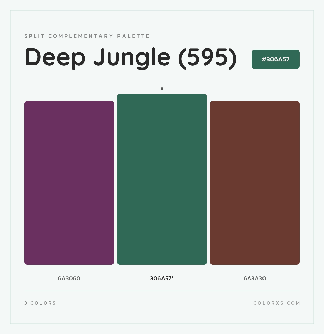 Deep Jungle (595) - Split-Complementary Color Palette