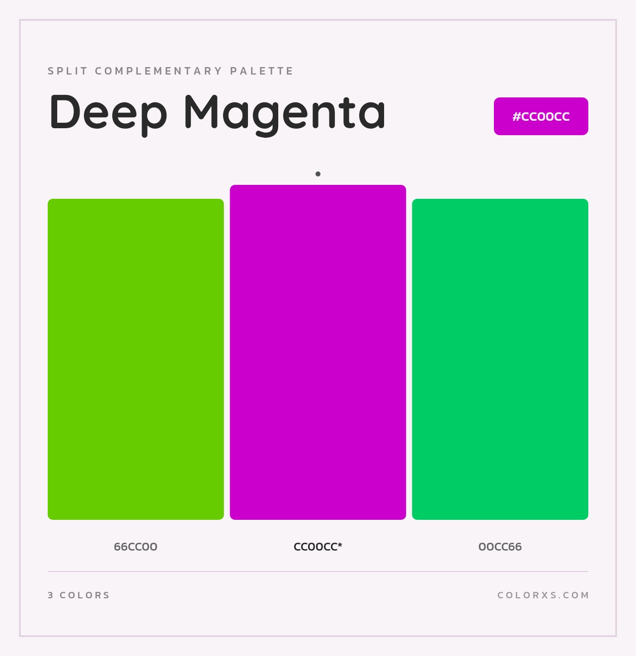 Deep Magenta - Split-Complementary Color Palette