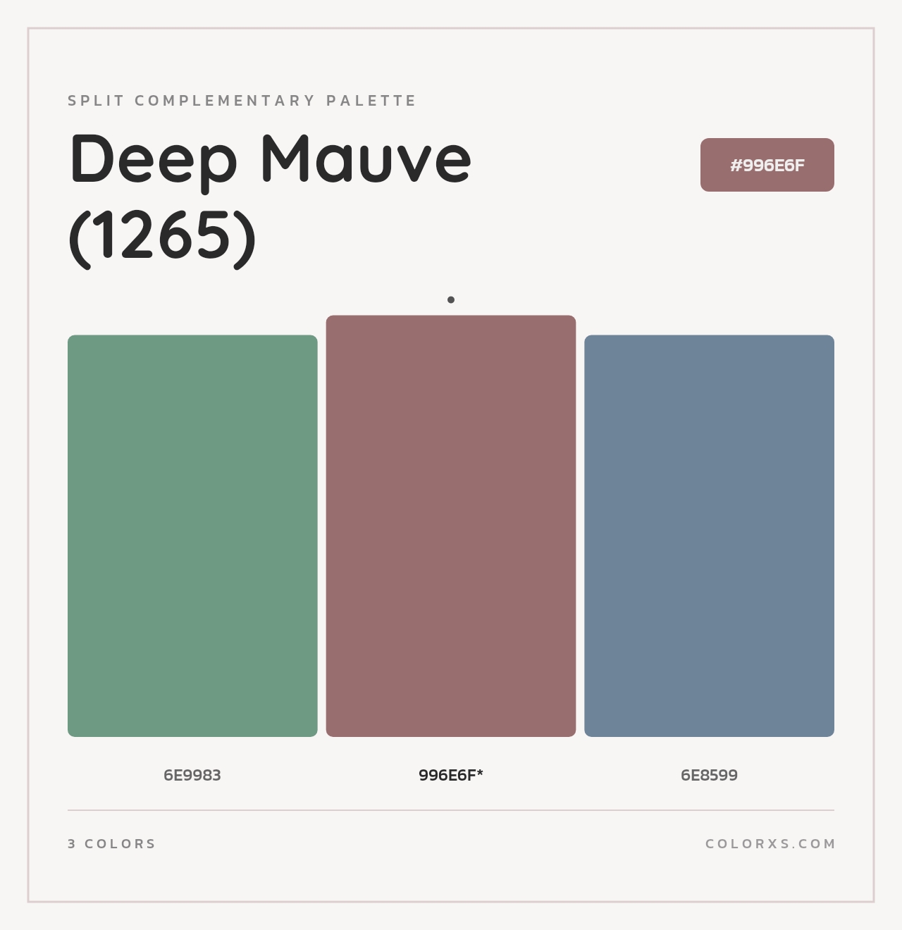 Deep Mauve (1265) - Split-Complementary Color Palette