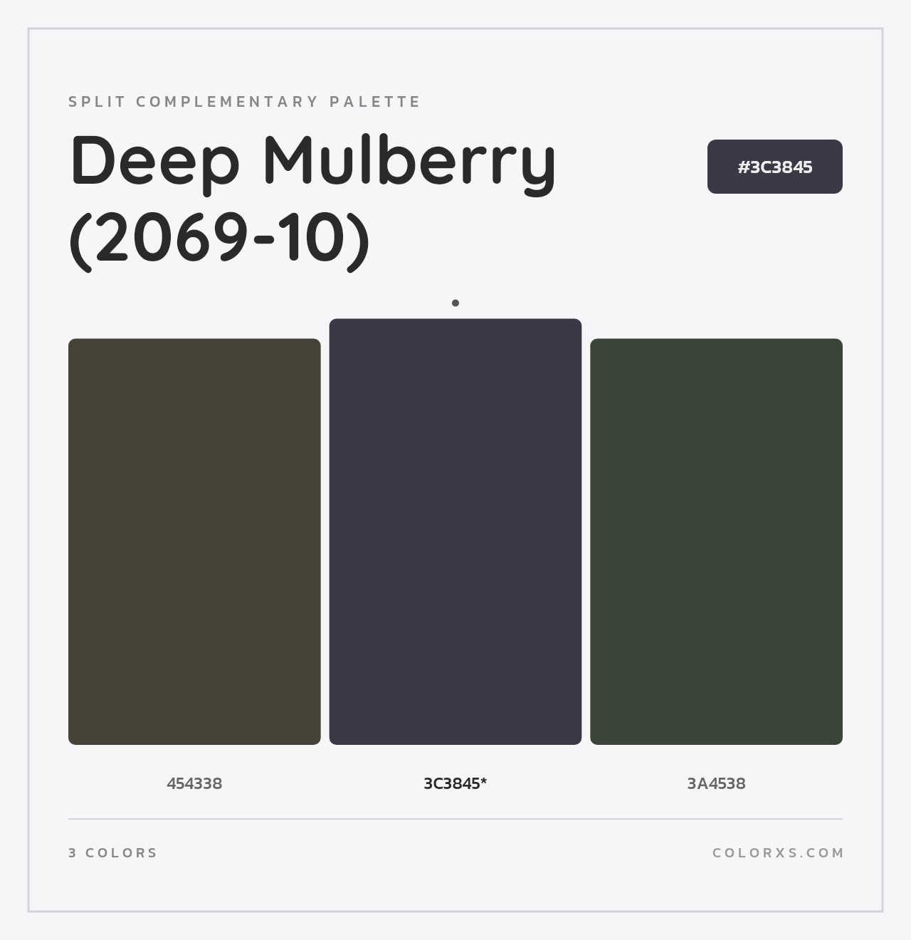 Deep Mulberry (2069-10) - Split-Complementary Color Palette