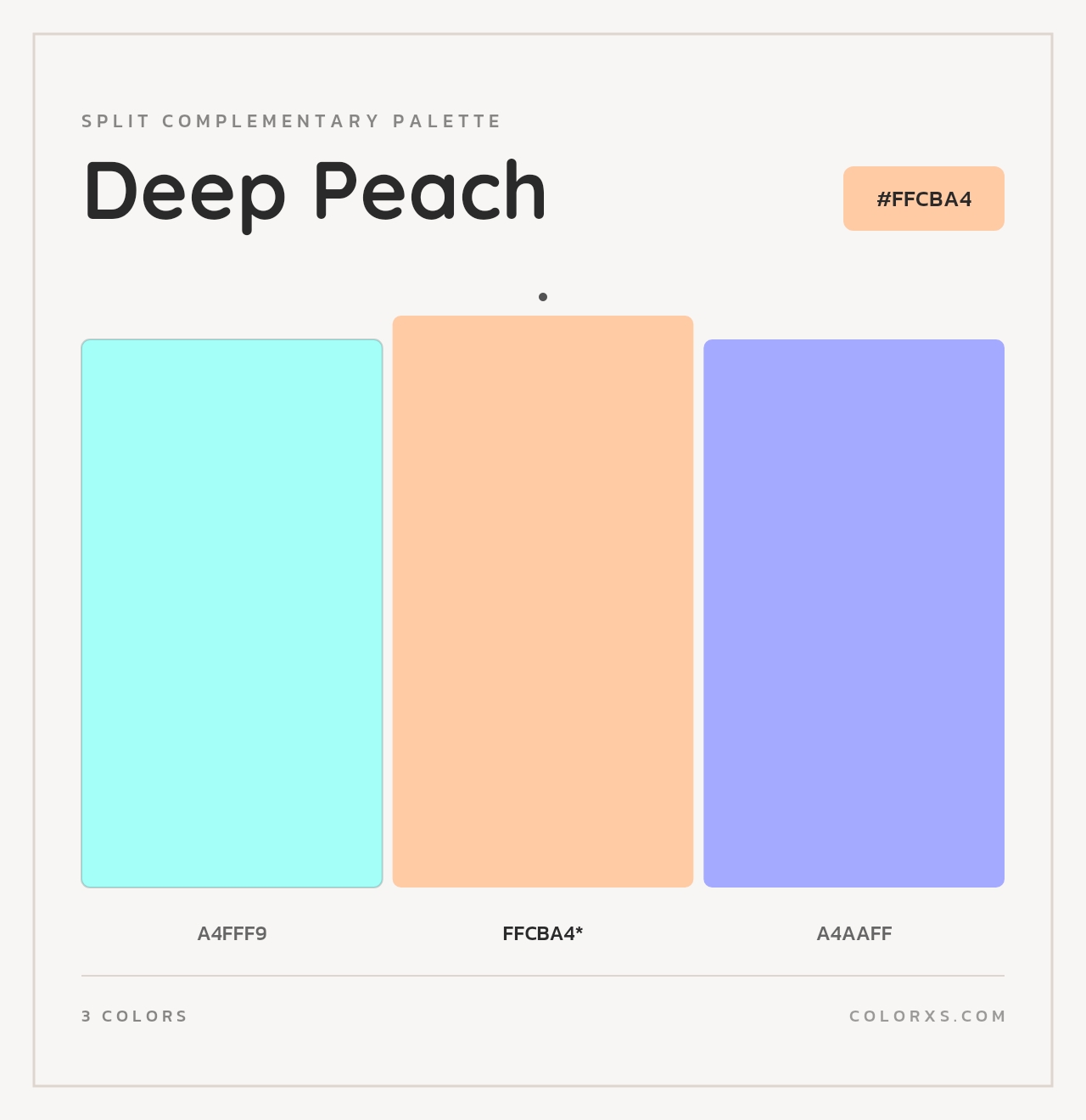 Deep Peach - Split-Complementary Color Palette