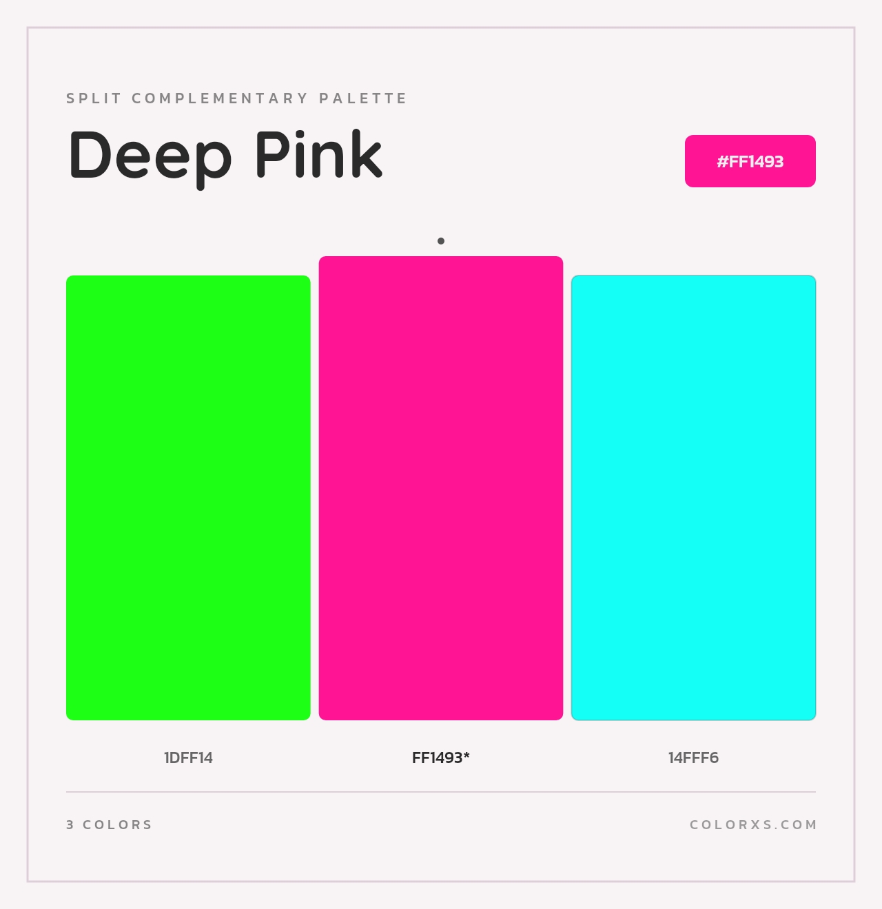 Deep Pink - Split-Complementary Color Palette