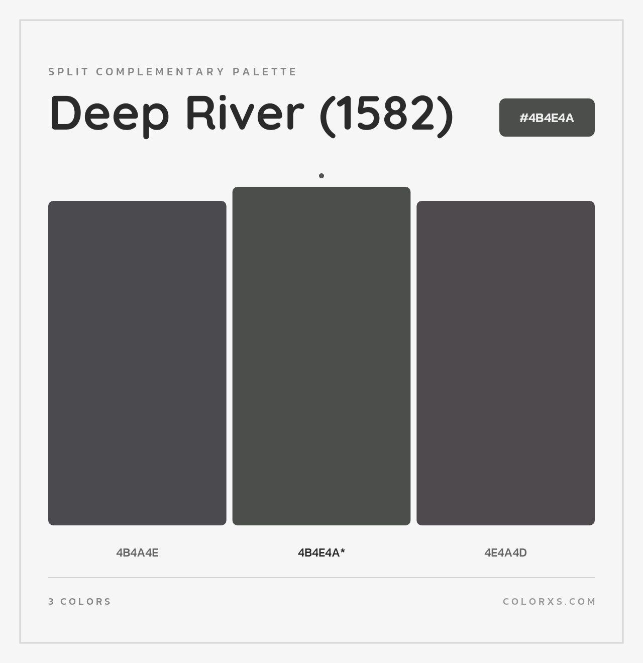 Deep River (1582) - Split-Complementary Color Palette