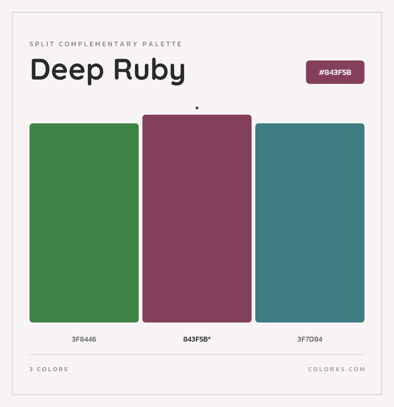 Deep Ruby - Split-Complementary Color Palette
