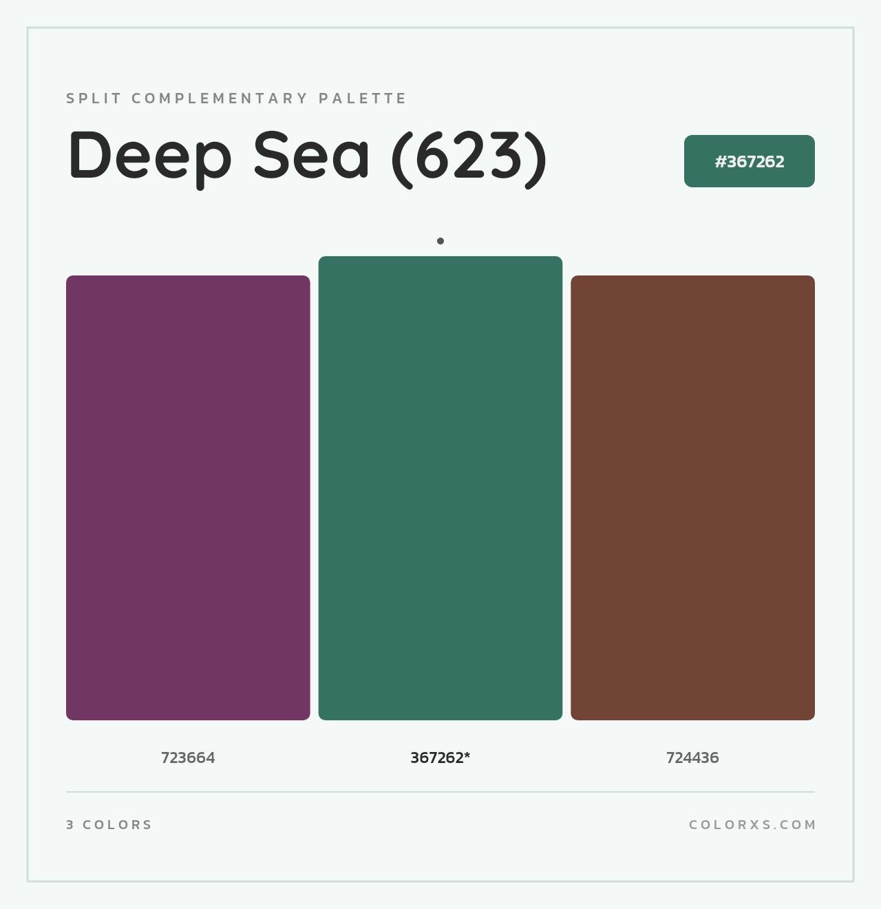 Deep Sea (623) - Split-Complementary Color Palette