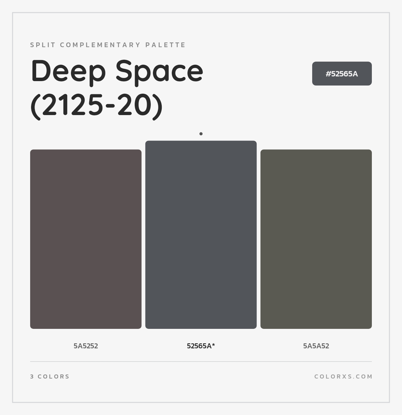Deep Space (2125-20) - Split-Complementary Color Palette