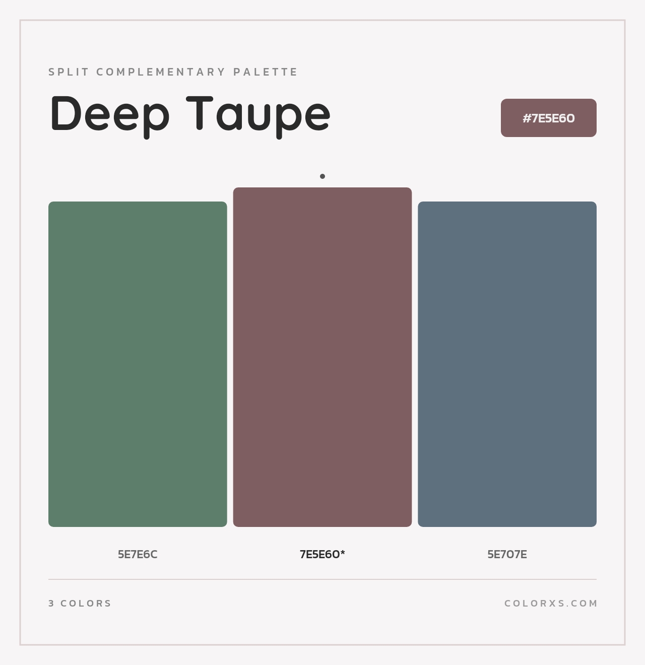 Deep Taupe - Split-Complementary Color Palette