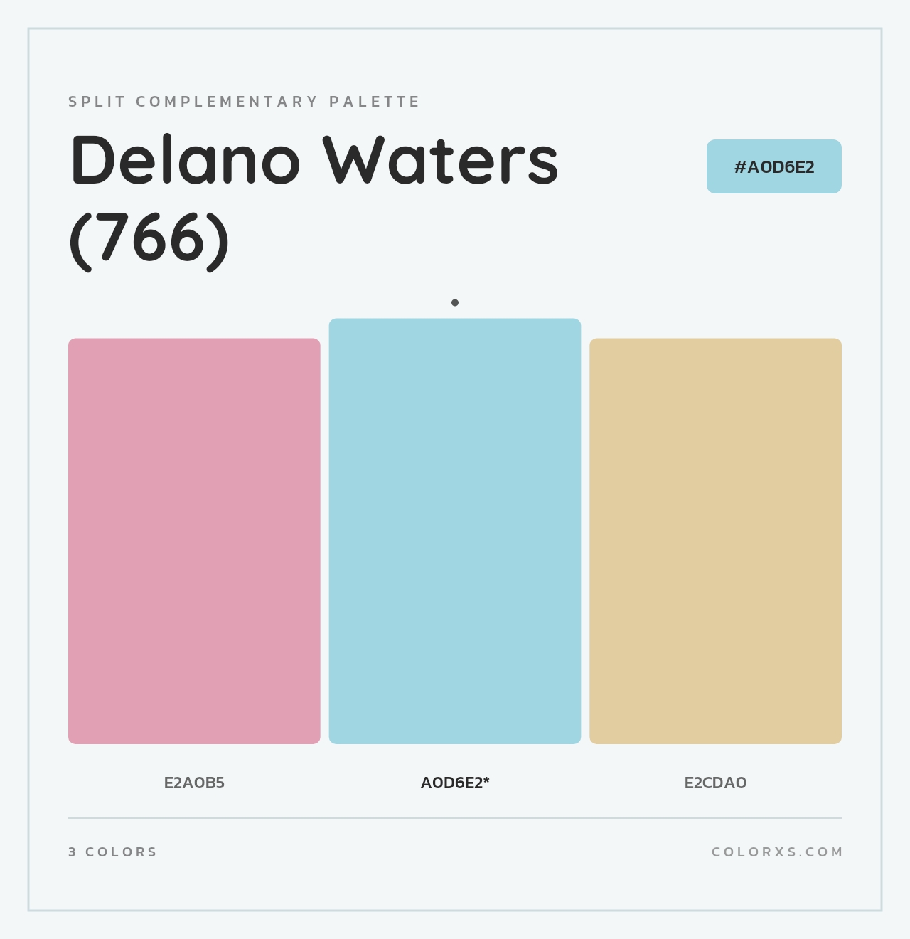 Delano Waters (766) - Split-Complementary Color Palette