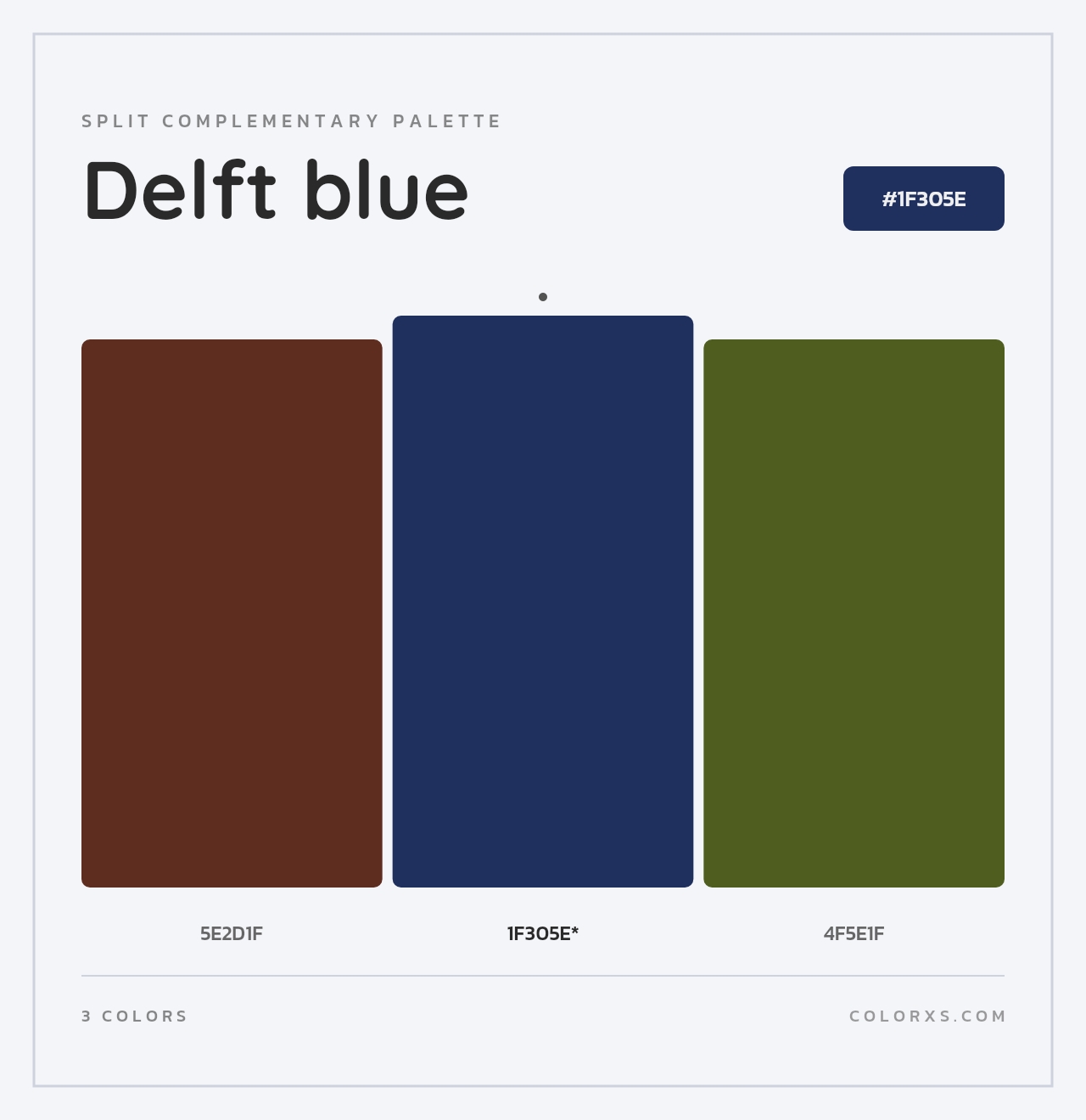 Delft blue - Split-Complementary Color Palette
