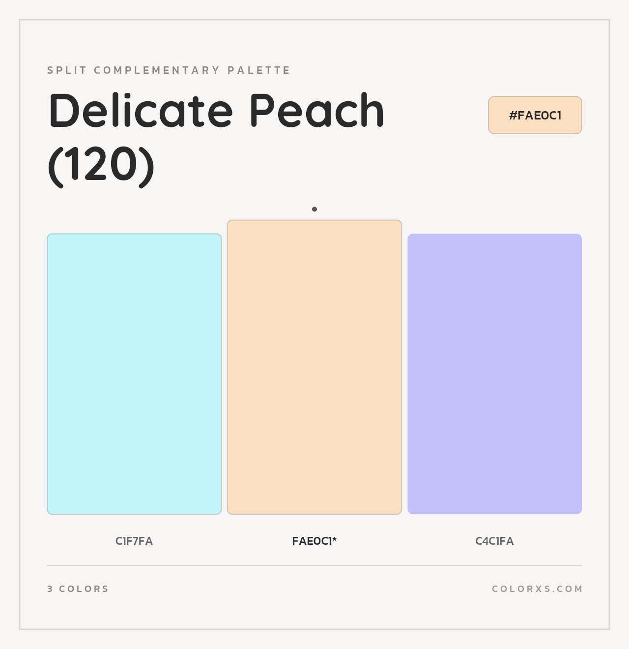 Delicate Peach (120) - Split-Complementary Color Palette