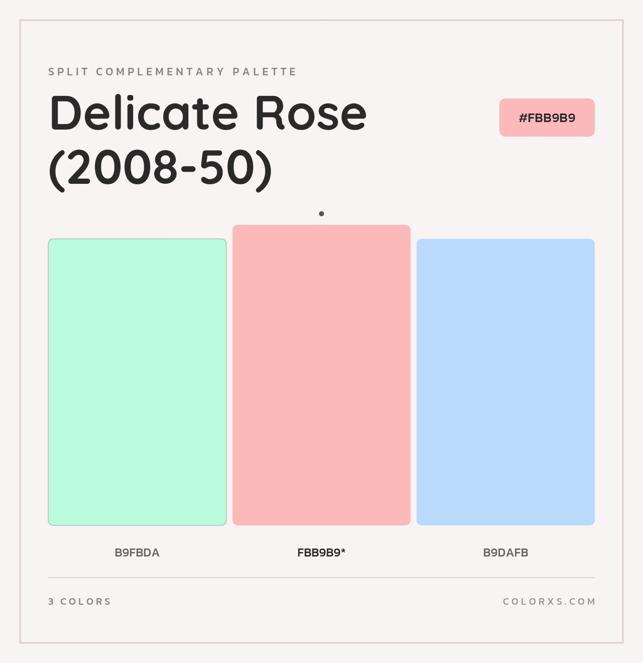 Delicate Rose (2008-50) - Split-Complementary Color Palette