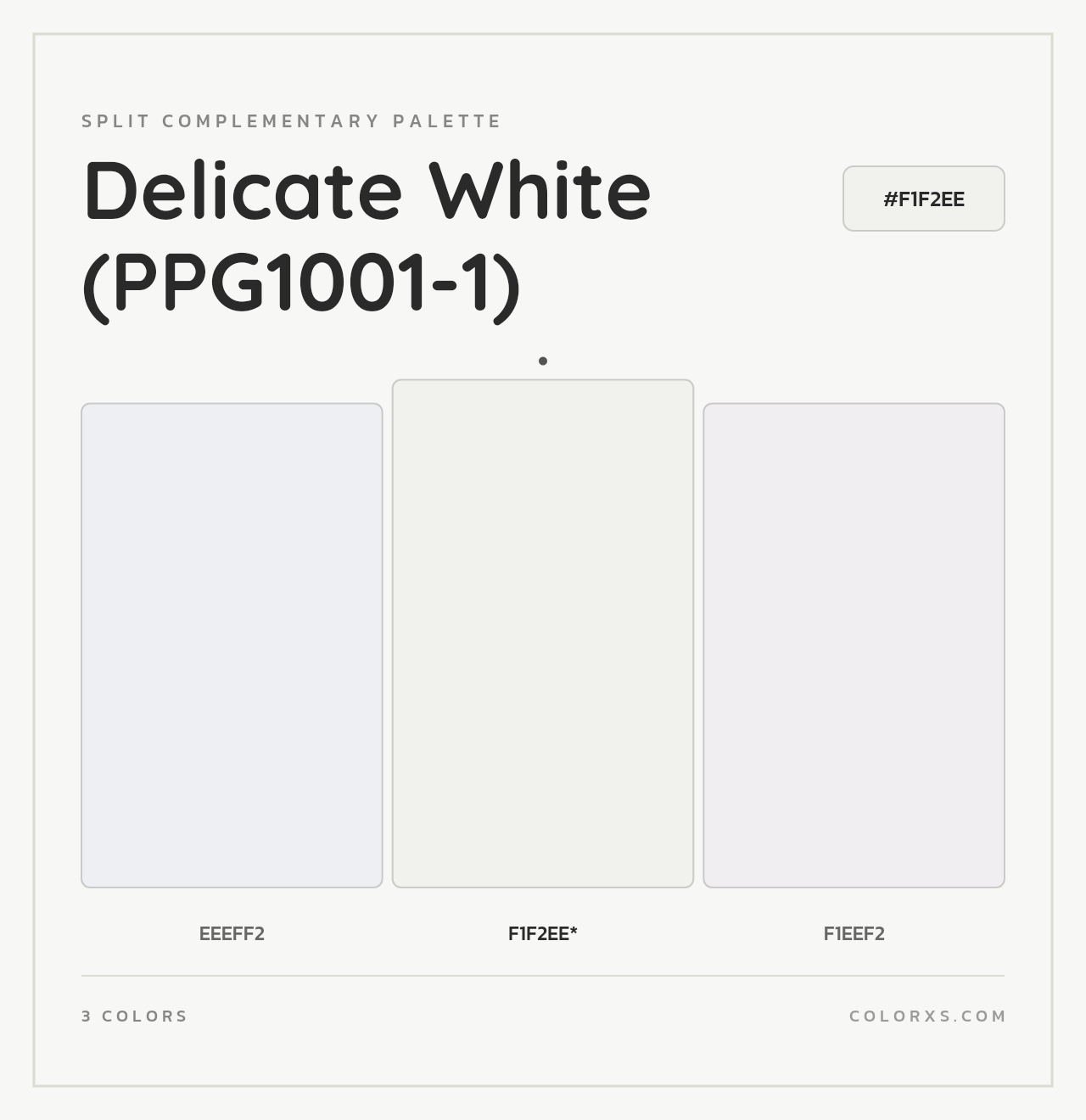 Delicate White (PPG1001-1) - Split-Complementary Color Palette