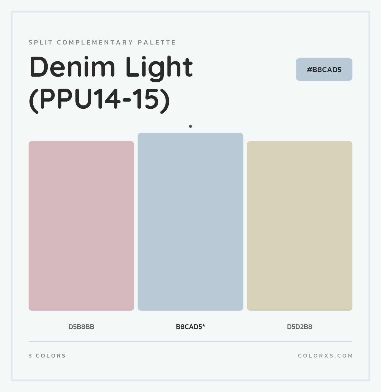 Denim Light (PPU14-15) - Split-Complementary Color Palette