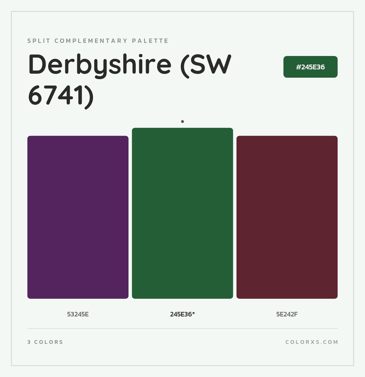Derbyshire (SW 6741) - Split-Complementary Color Palette
