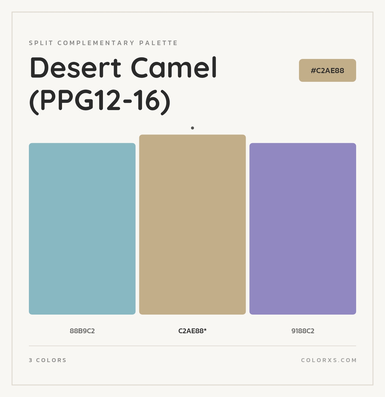 Desert Camel (PPG12-16) - Split-Complementary Color Palette