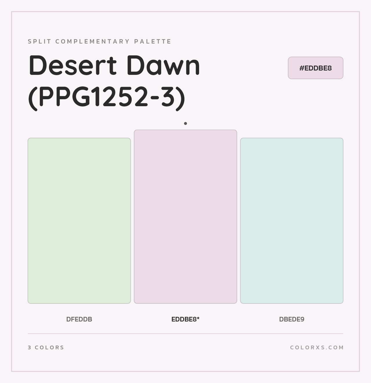 Desert Dawn (PPG1252-3) - Split-Complementary Color Palette