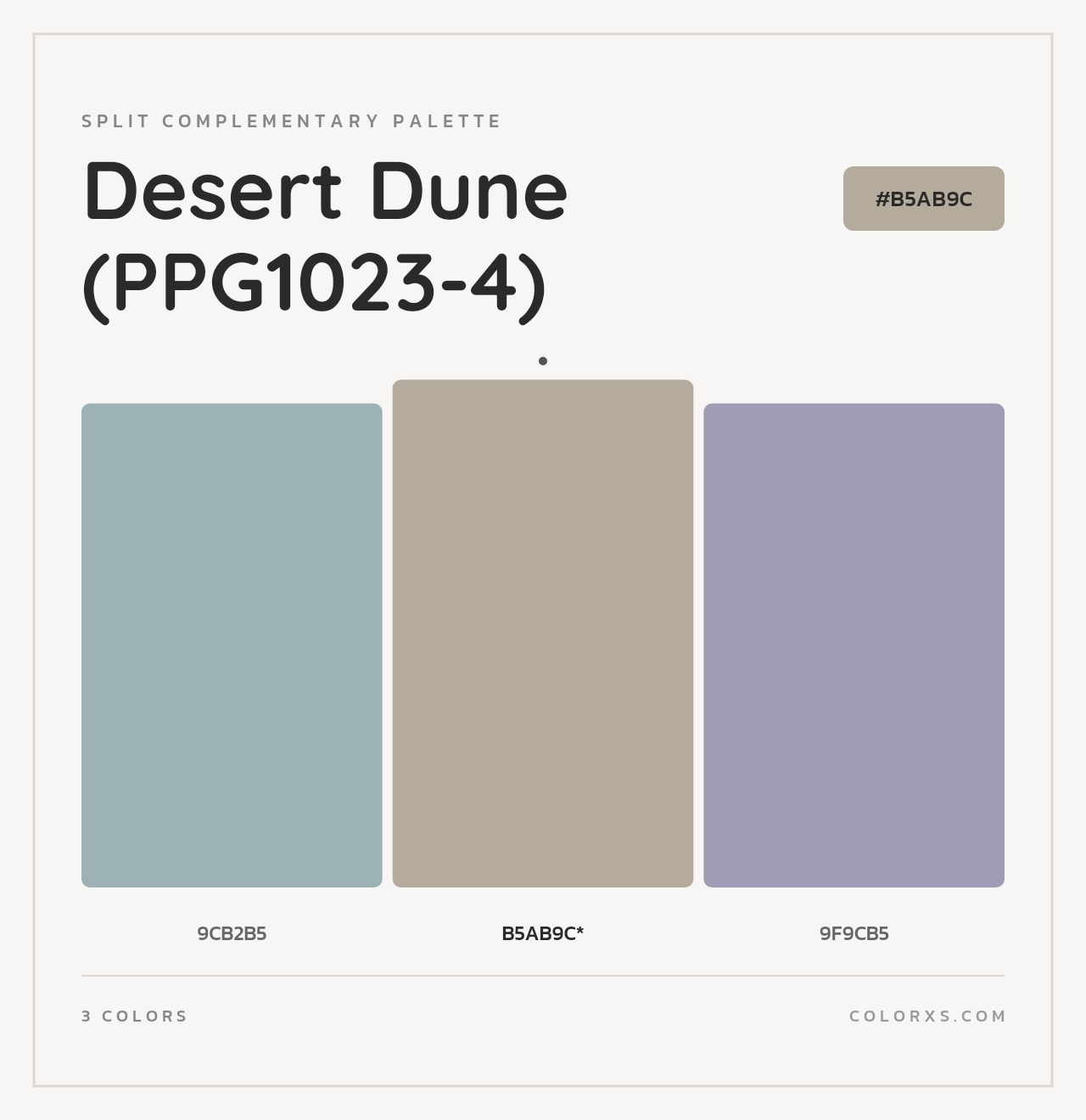 Desert Dune (PPG1023-4) - Split-Complementary Color Palette