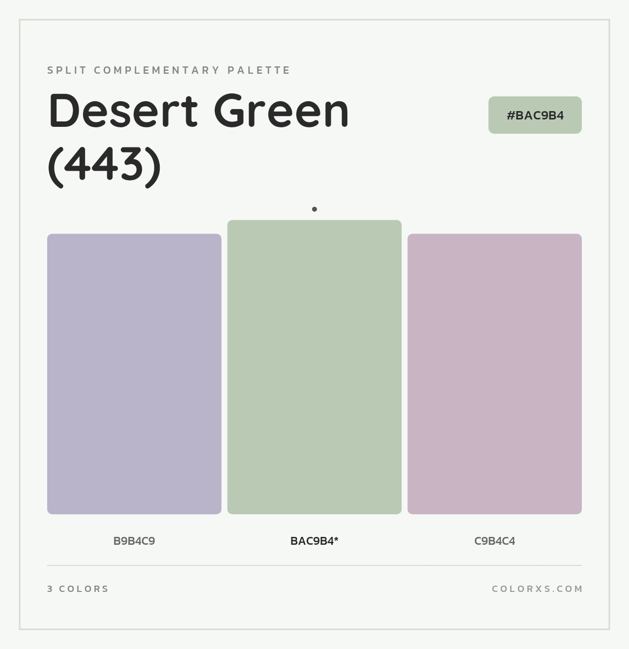 Desert Green (443) - Split-Complementary Color Palette