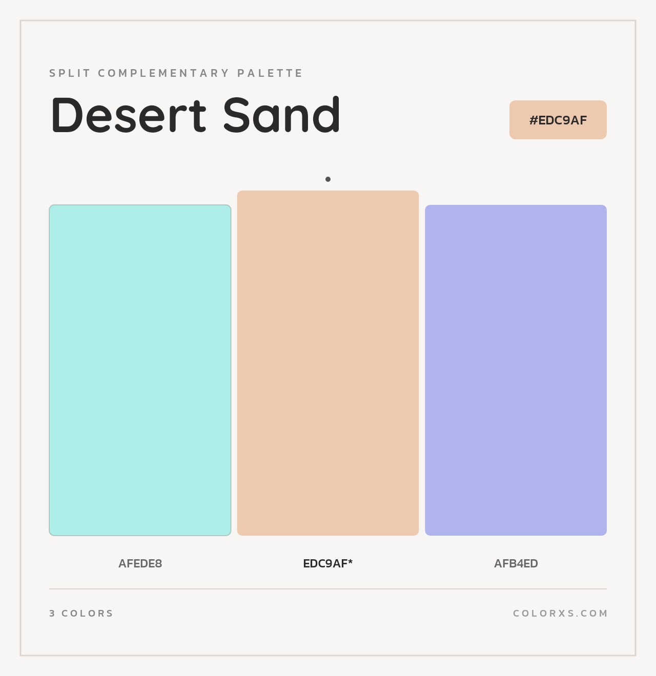 Desert Sand - Split-Complementary Color Palette