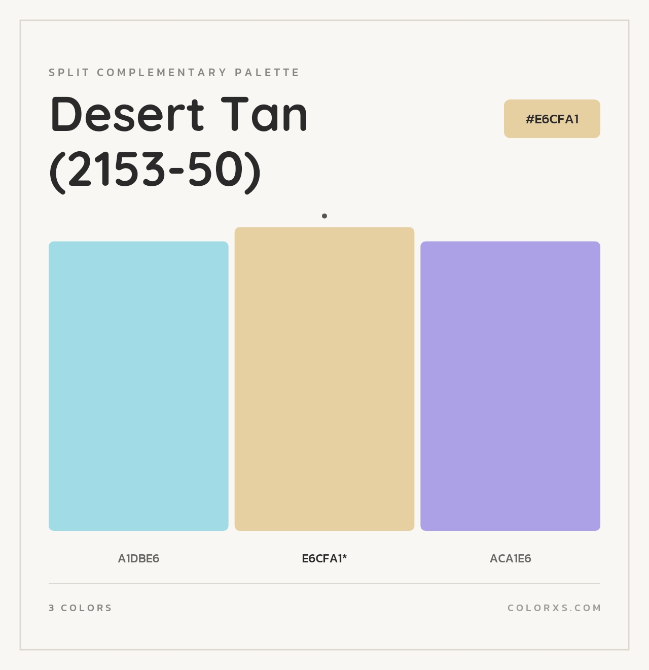 Desert Tan (2153-50) - Split-Complementary Color Palette