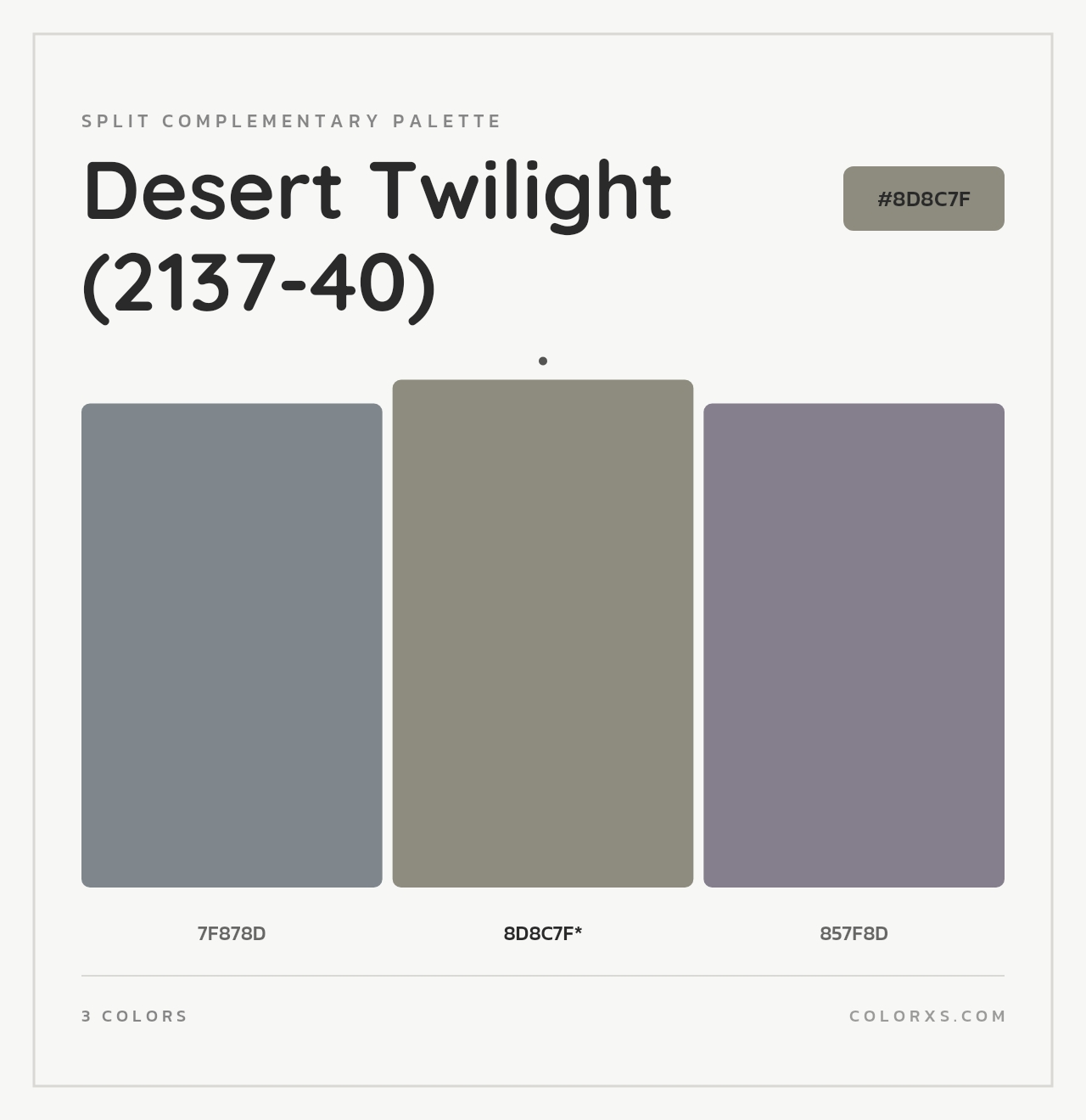 Desert Twilight (2137-40) - Split-Complementary Color Palette