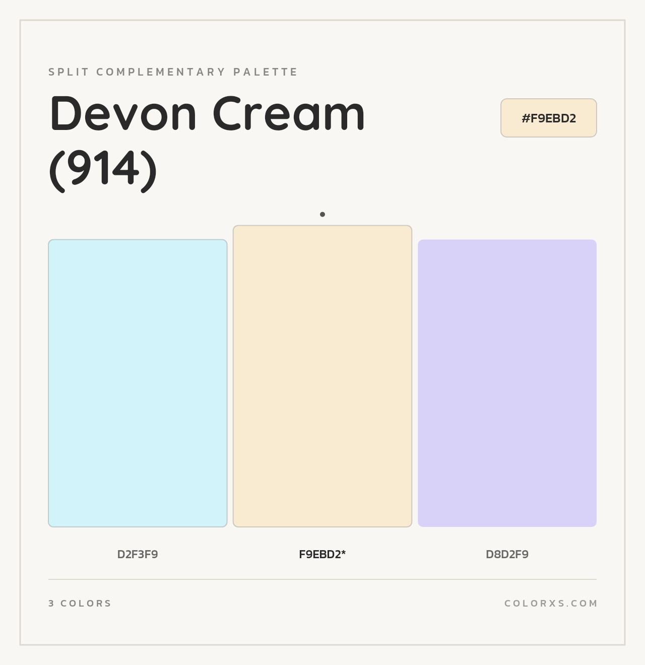 Devon Cream (914) - Split-Complementary Color Palette