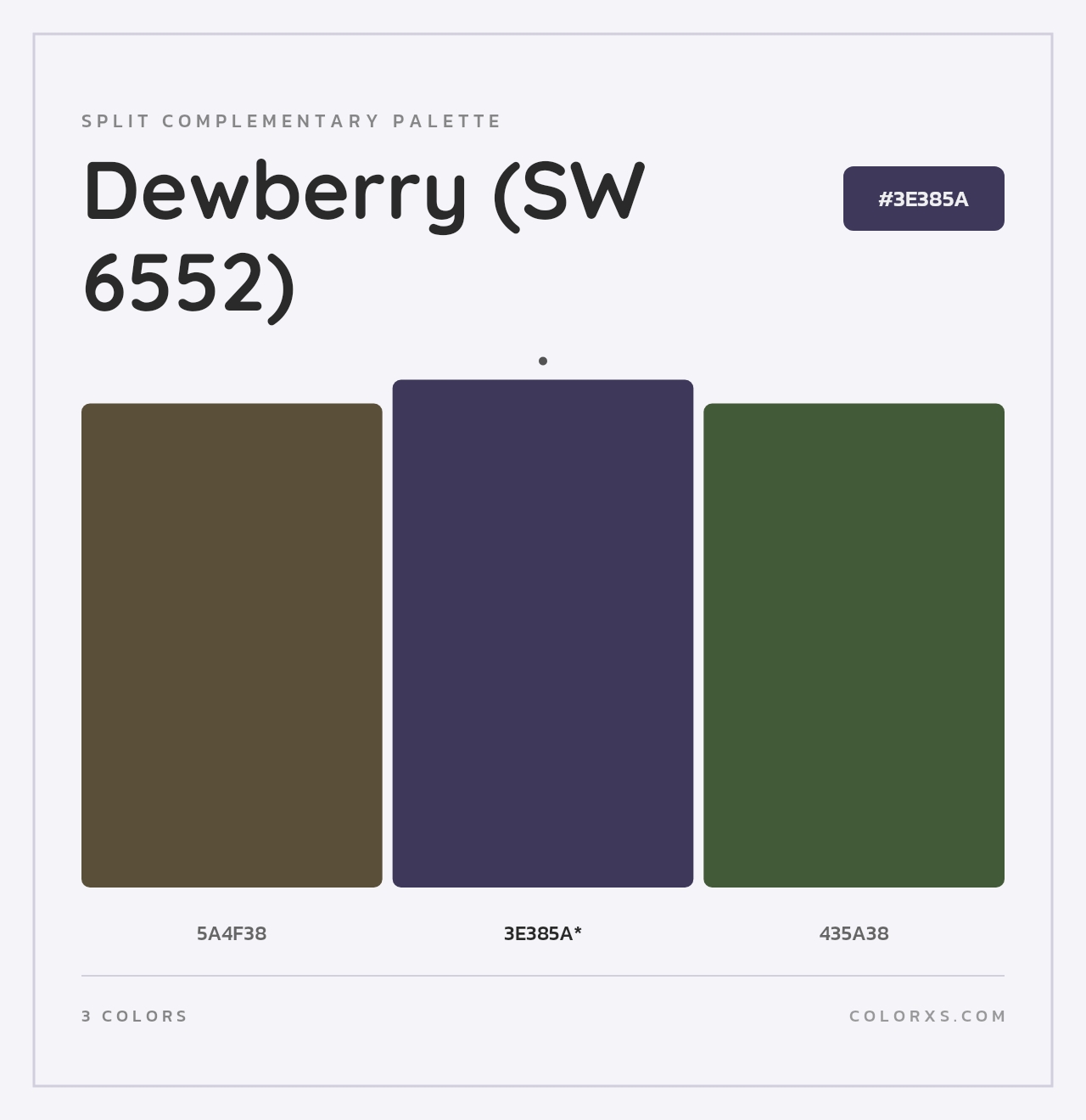 Dewberry (SW 6552) - Split-Complementary Color Palette