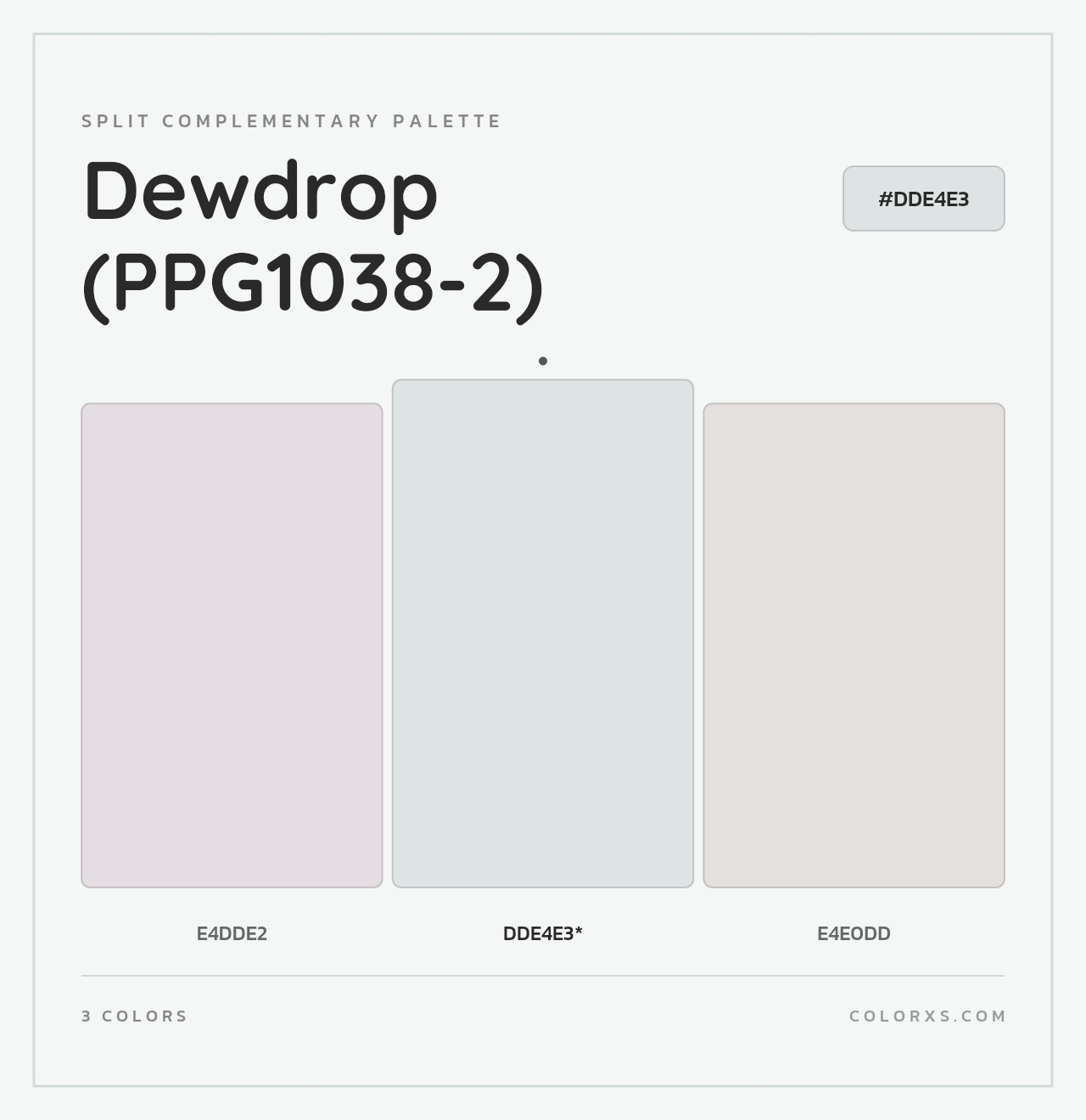 Dewdrop (PPG1038-2) - Split-Complementary Color Palette