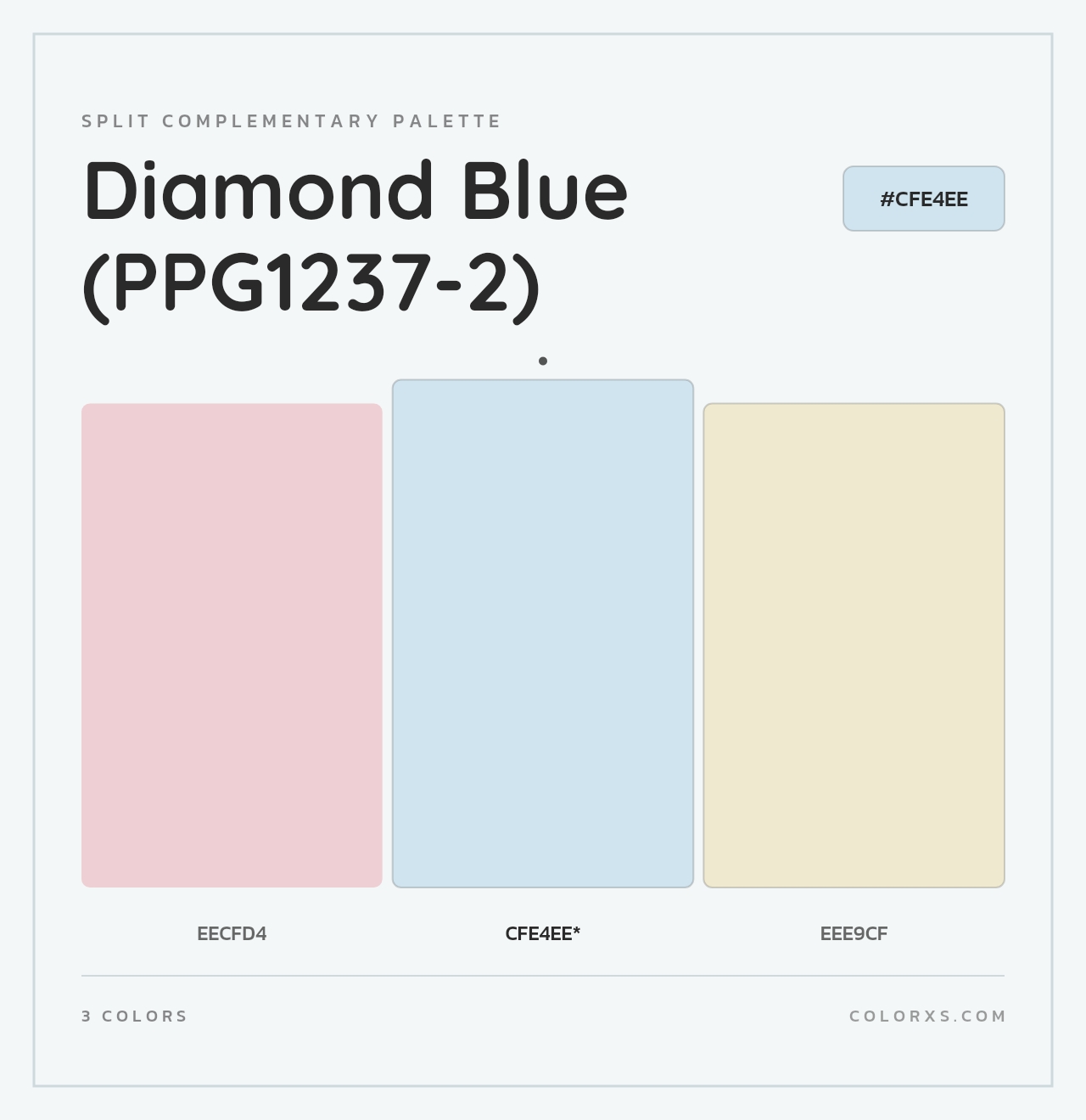 Diamond Blue (PPG1237-2) - Split-Complementary Color Palette