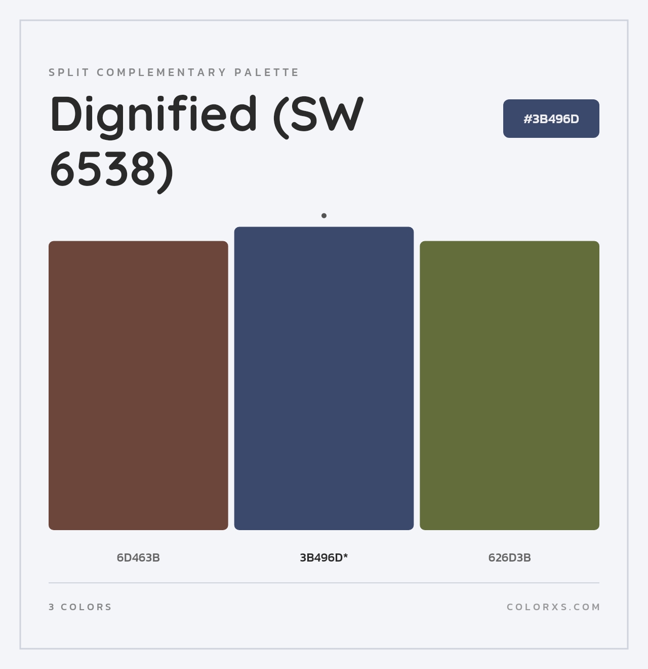 Dignified (SW 6538) - Split-Complementary Color Palette