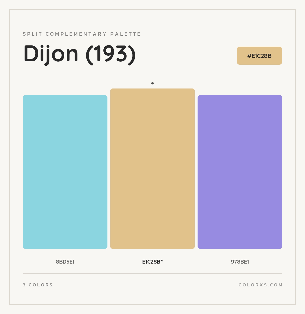 Dijon (193) - Split-Complementary Color Palette