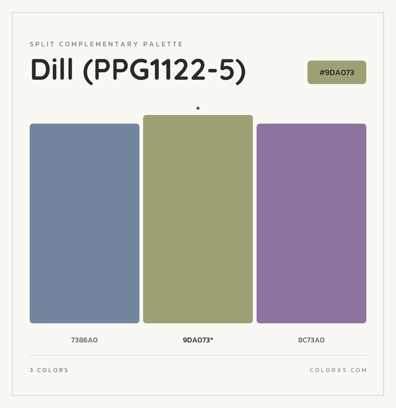 Dill (PPG1122-5) - Split-Complementary Color Palette