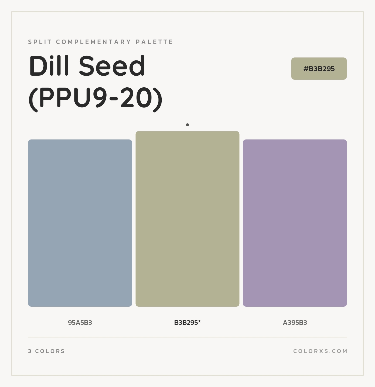 Dill Seed (PPU9-20) - Split-Complementary Color Palette