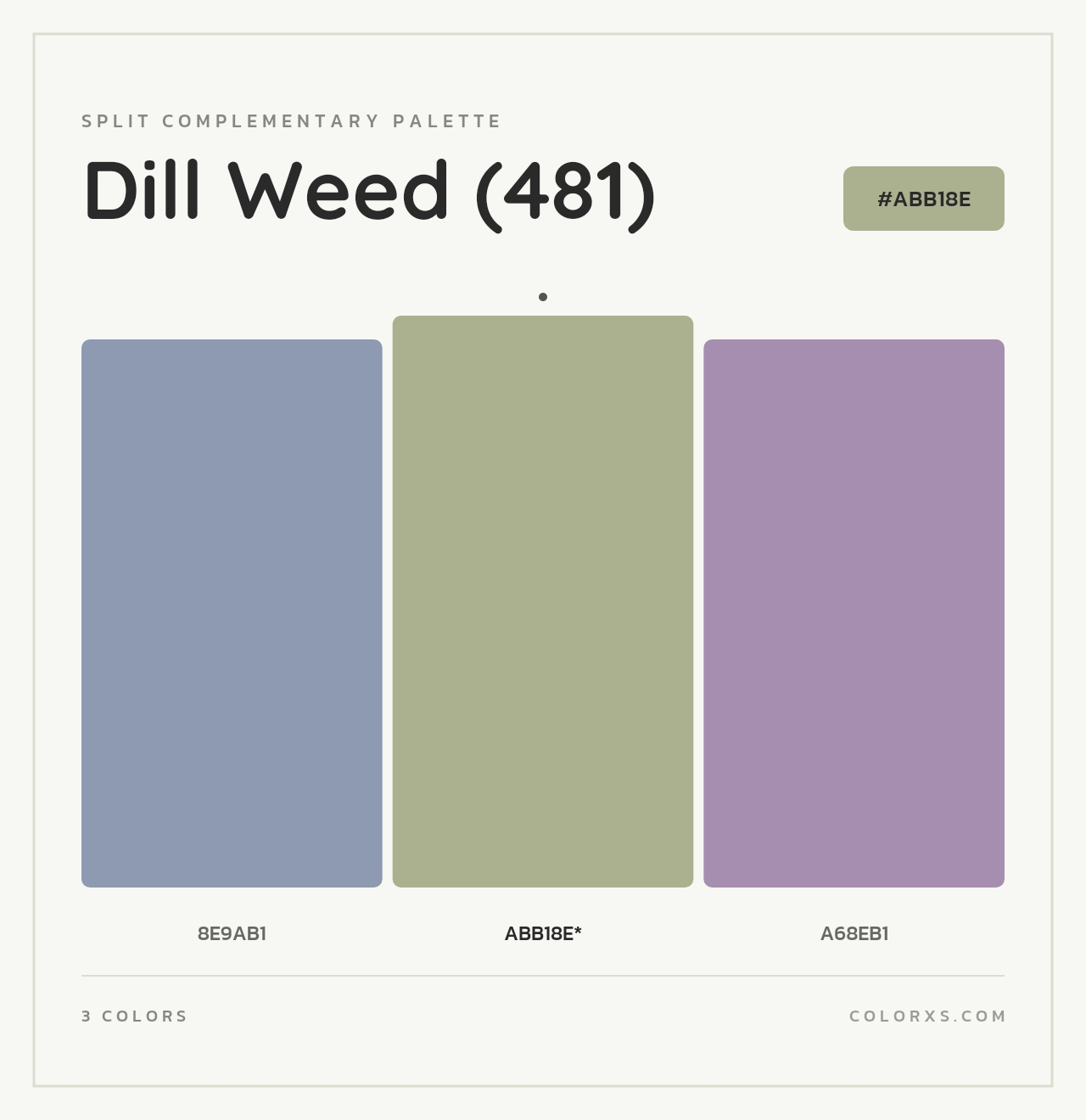 Dill Weed (481) - Split-Complementary Color Palette