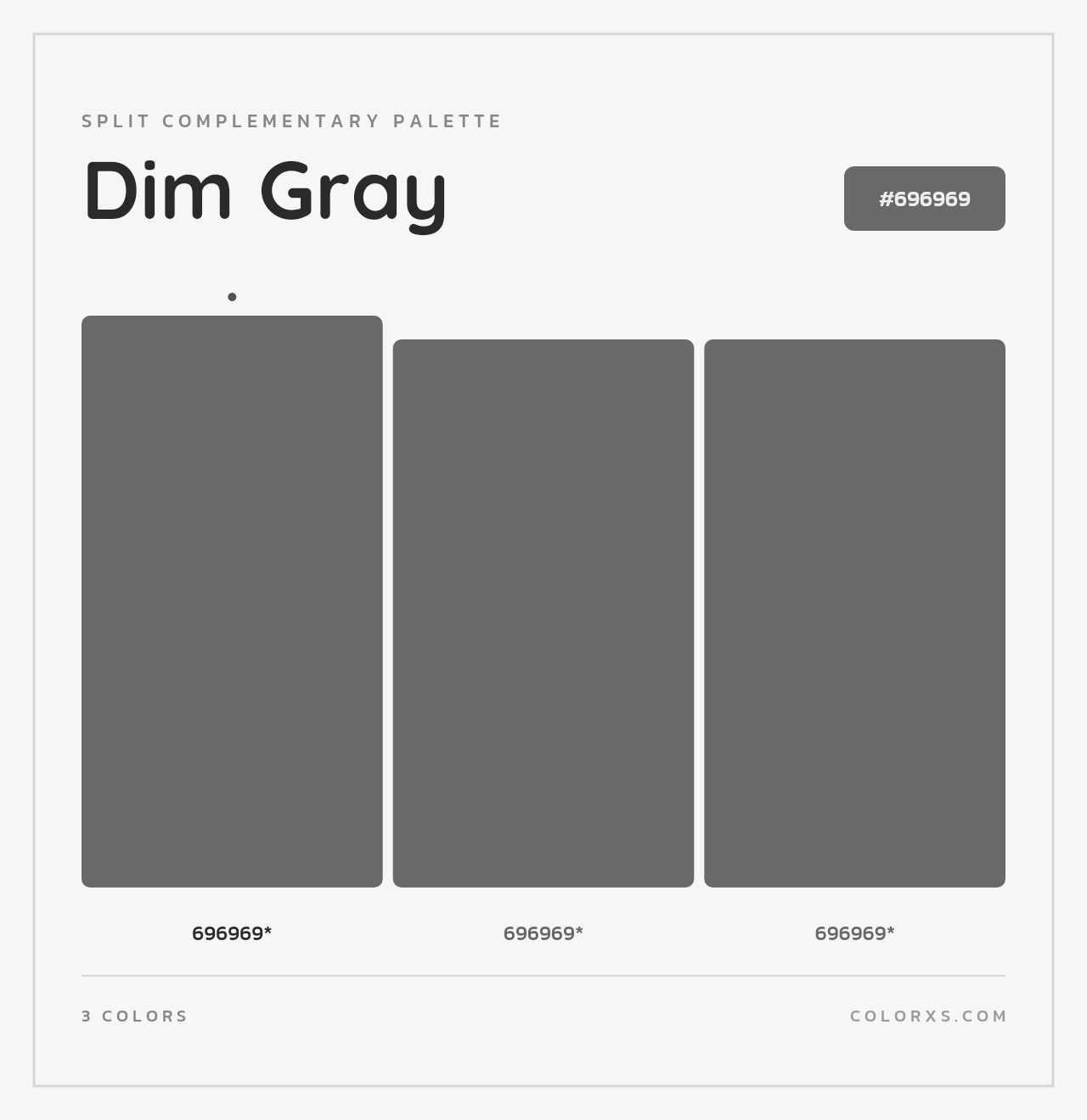 Dim Gray - Split-Complementary Color Palette