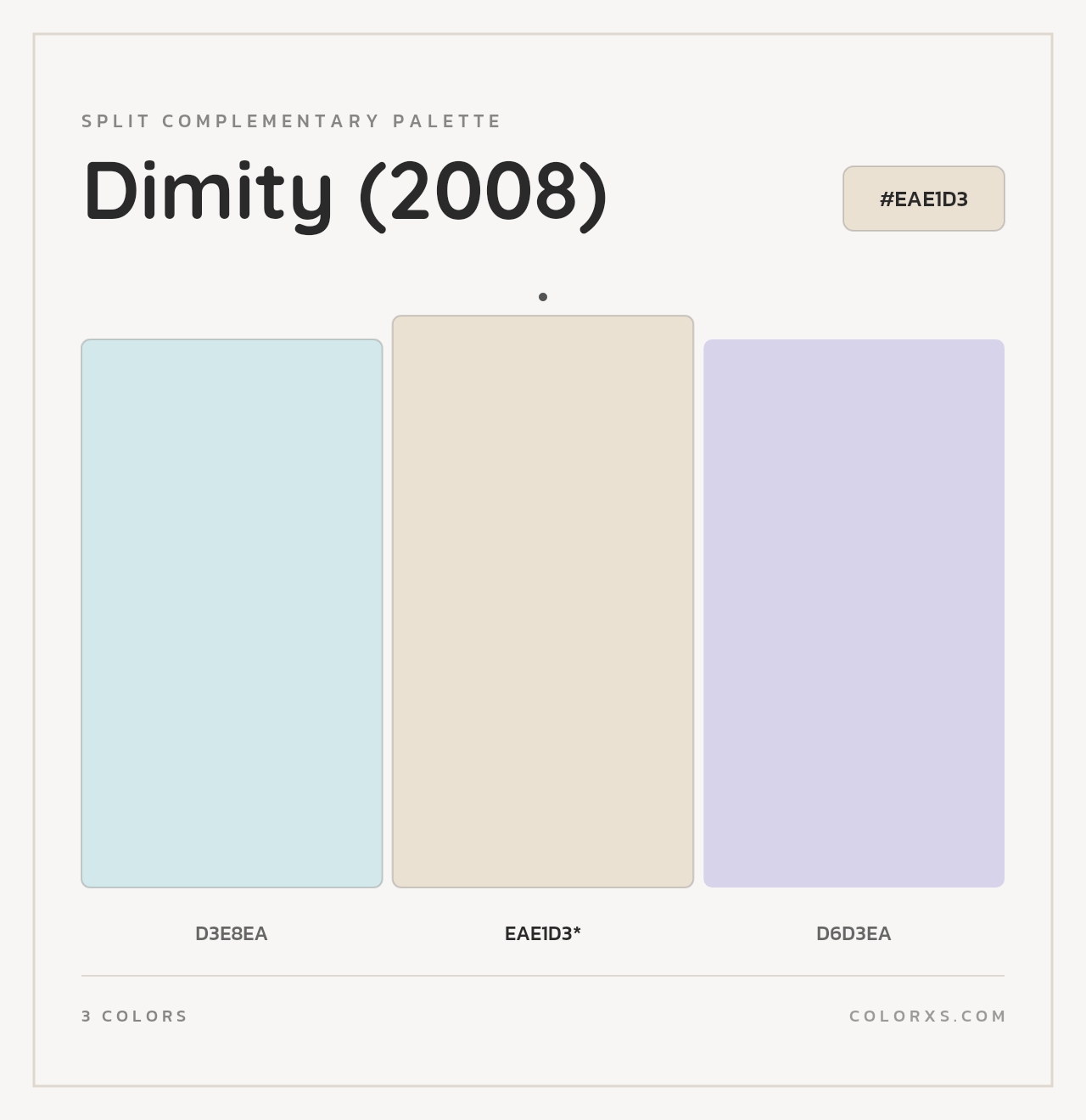 Dimity (2008) - Split-Complementary Color Palette
