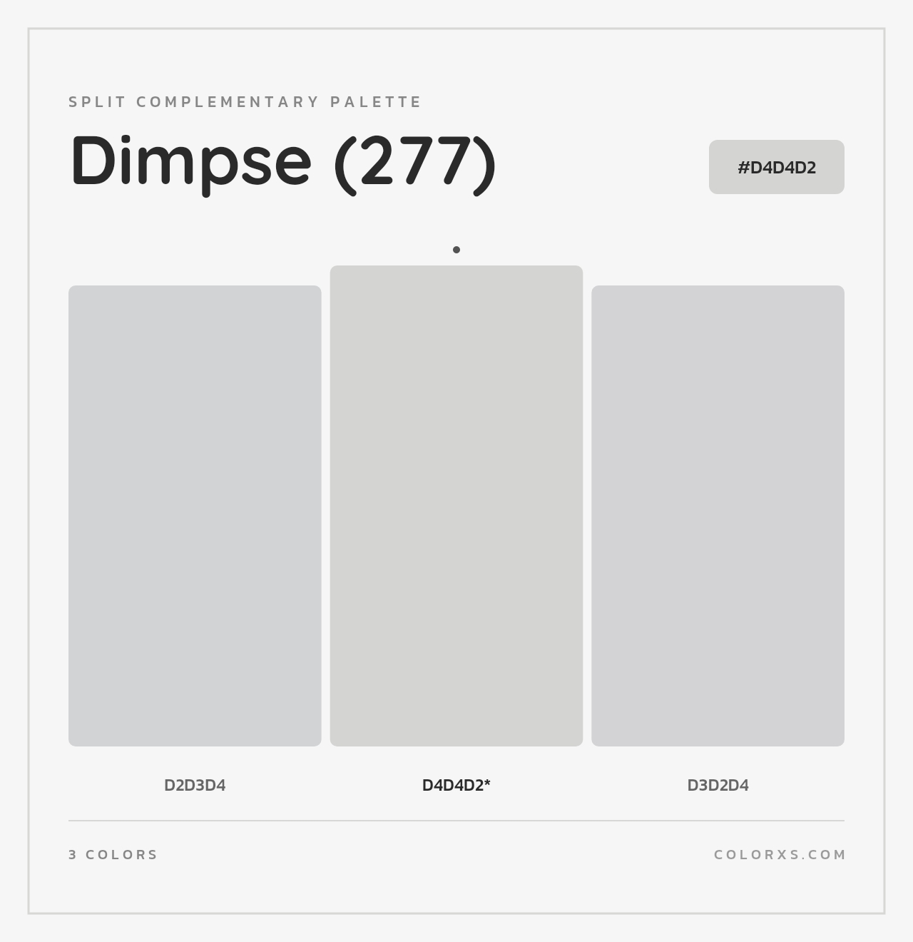 Dimpse (277) - Split-Complementary Color Palette