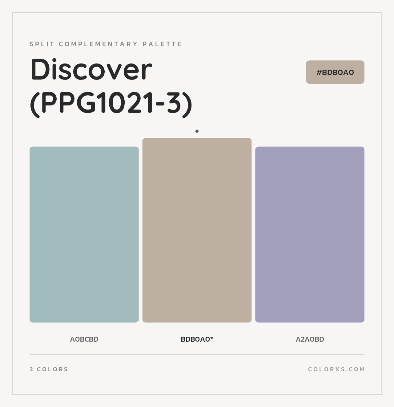 Discover (PPG1021-3) - Split-Complementary Color Palette