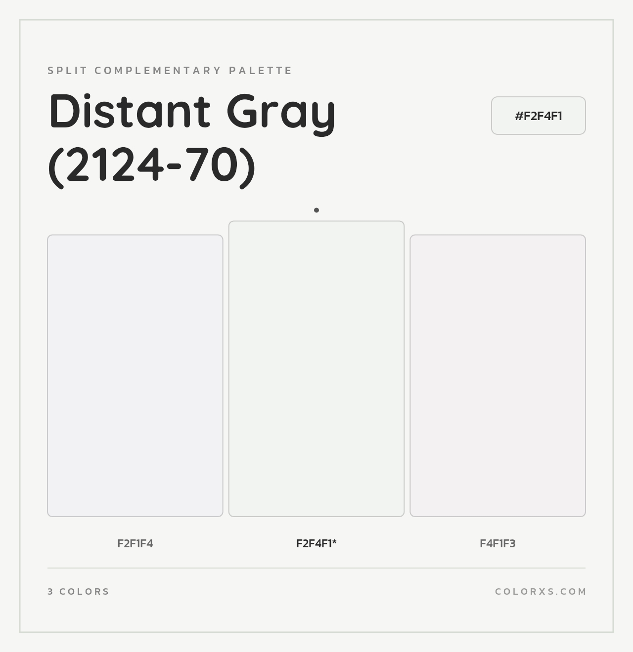 Distant Gray (2124-70) - Split-Complementary Color Palette