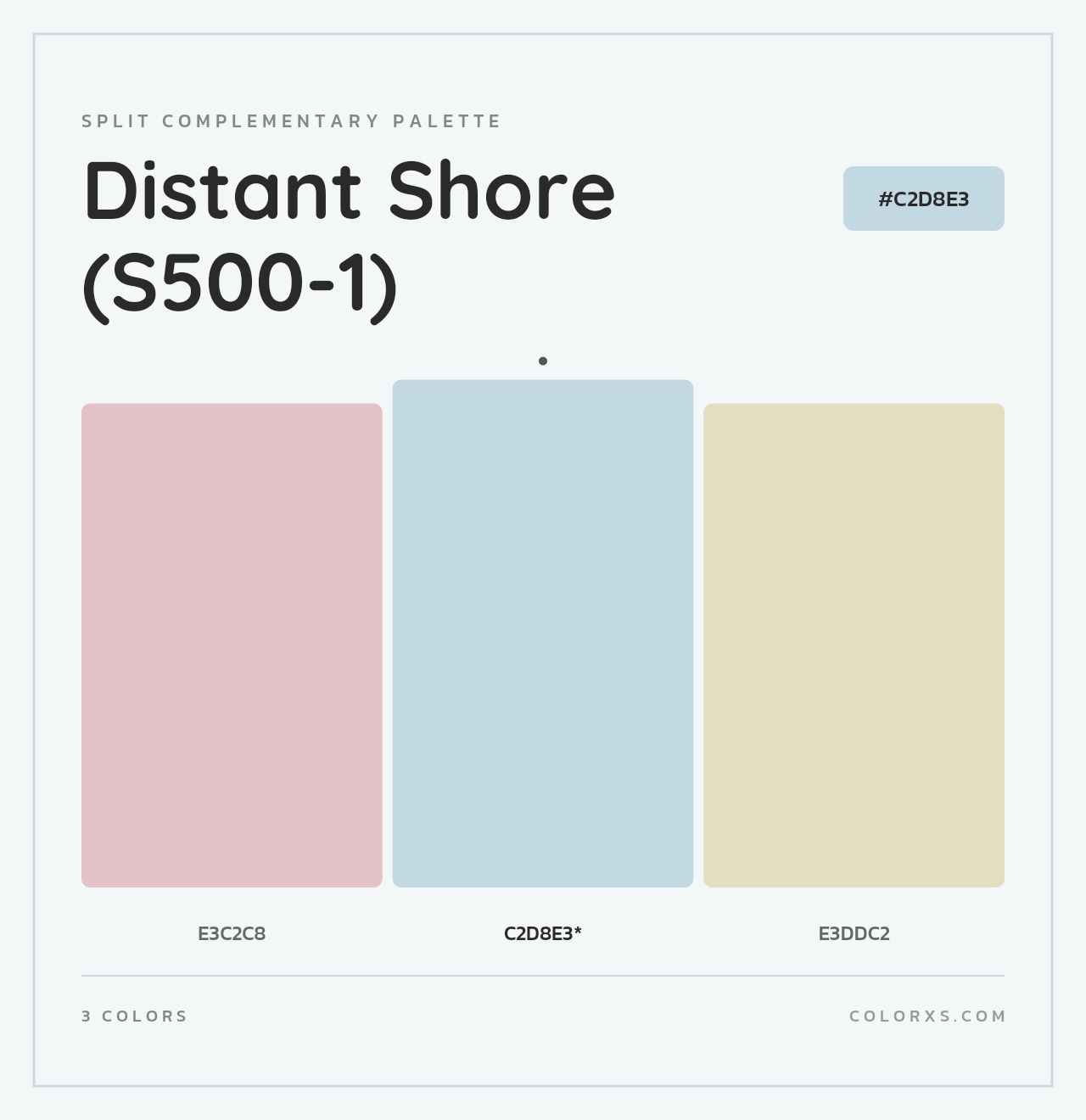 Distant Shore (S500-1) - Split-Complementary Color Palette