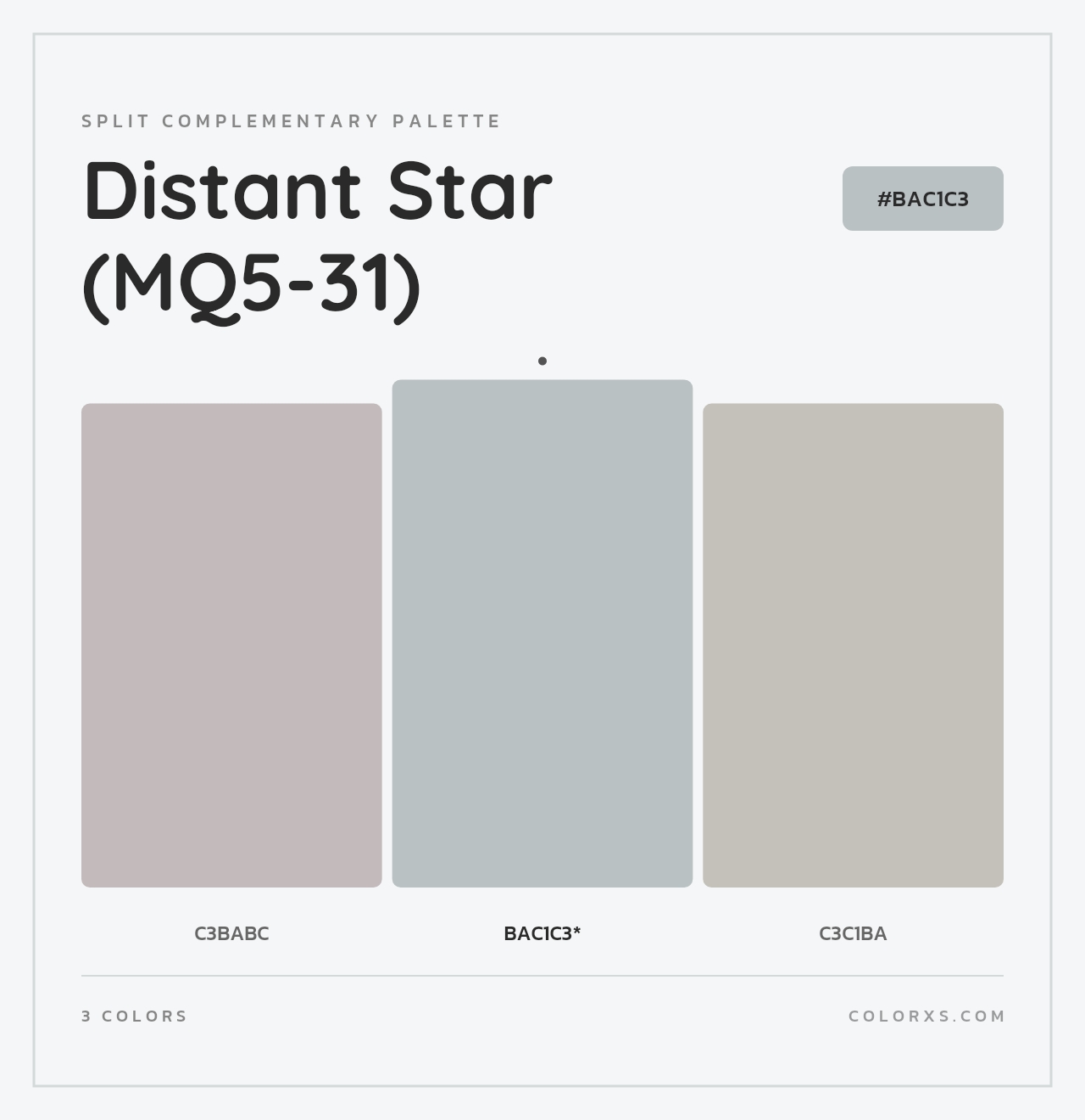 Distant Star (MQ5-31) - Split-Complementary Color Palette