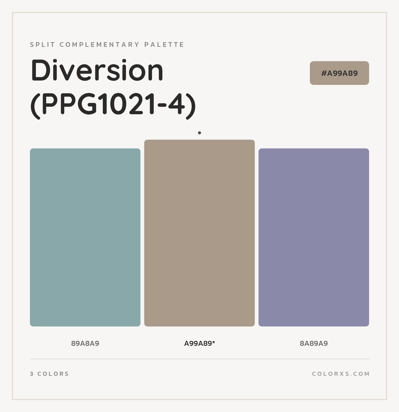 Diversion (PPG1021-4) - Split-Complementary Color Palette