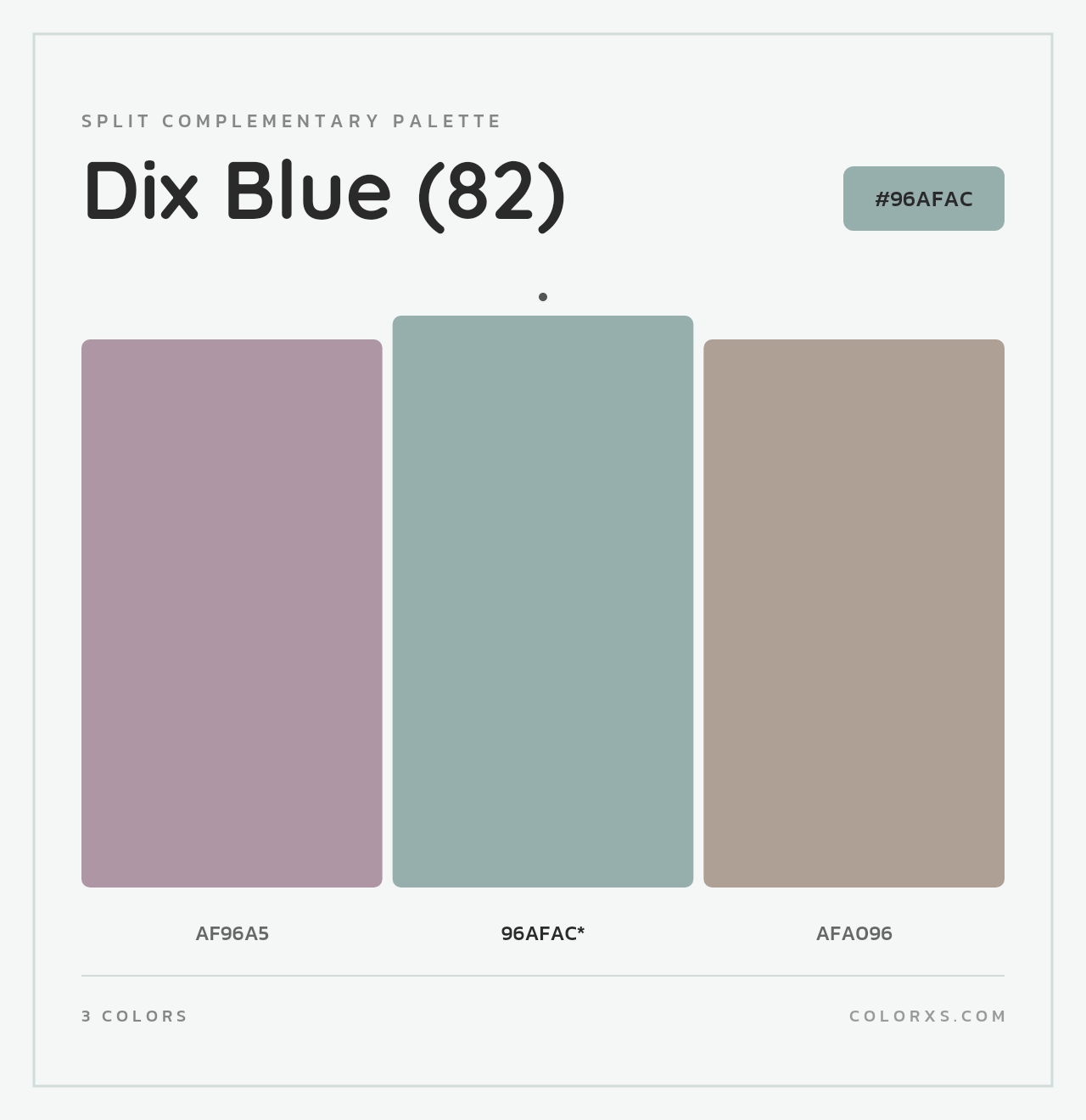 Dix Blue (82) - Split-Complementary Color Palette