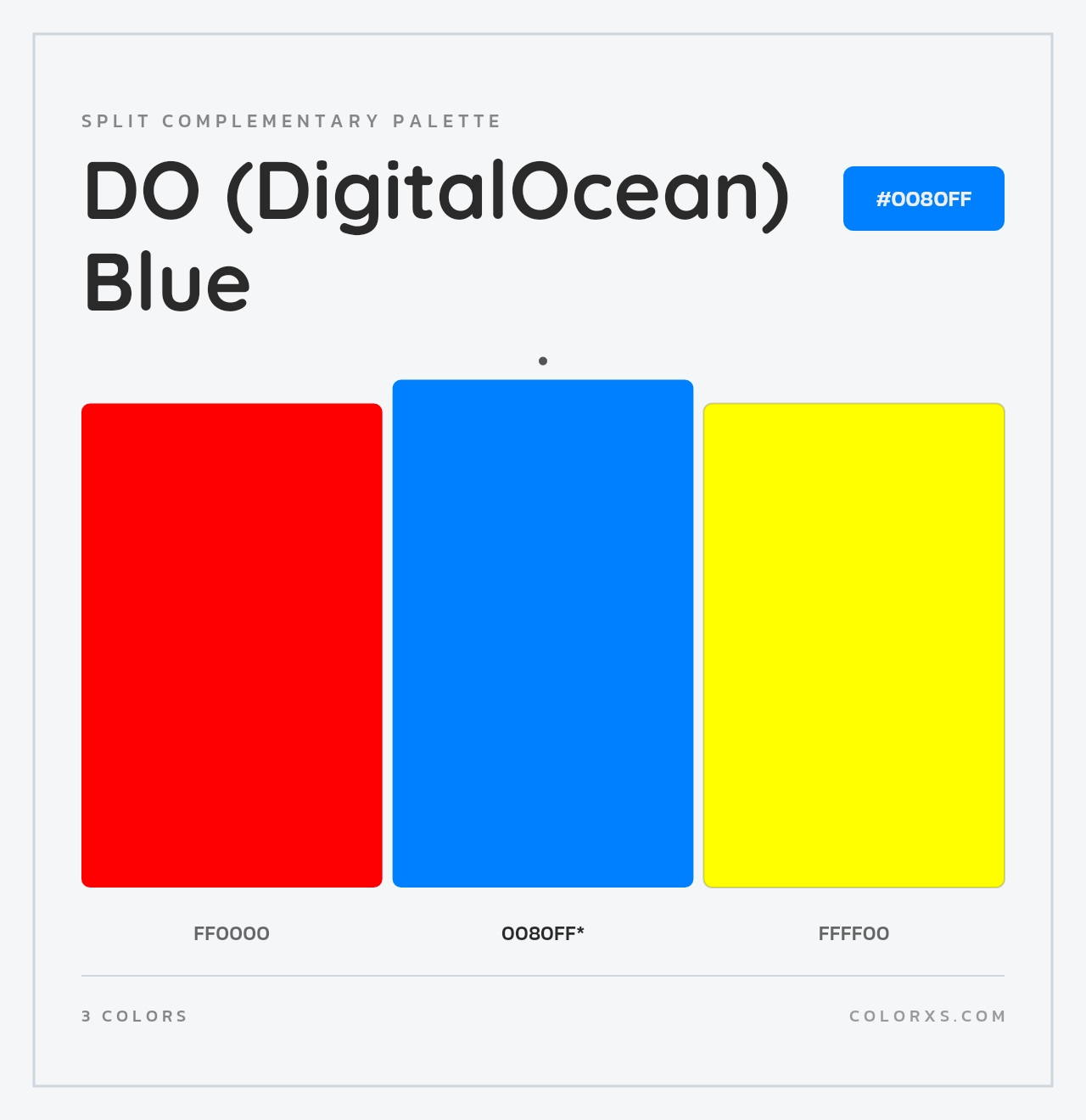 DO (DigitalOcean) Blue - Split-Complementary Color Palette