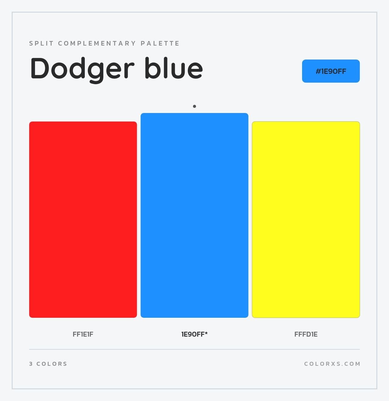 Dodger blue - Split-Complementary Color Palette