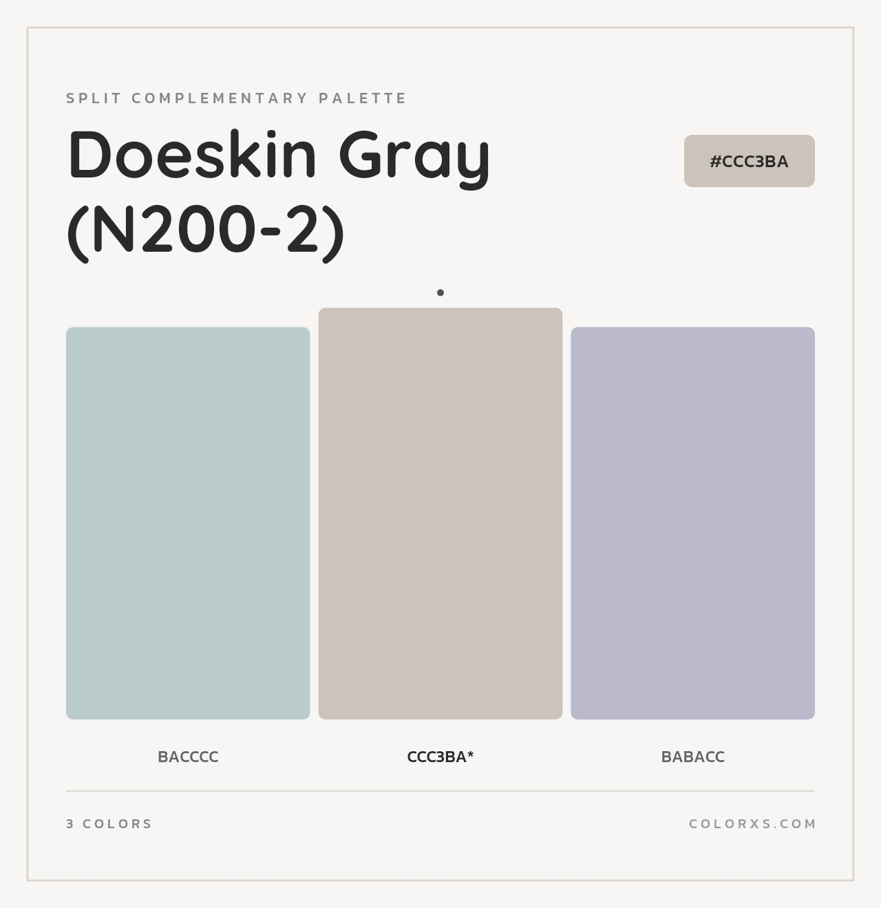 Doeskin Gray (N200-2) - Split-Complementary Color Palette