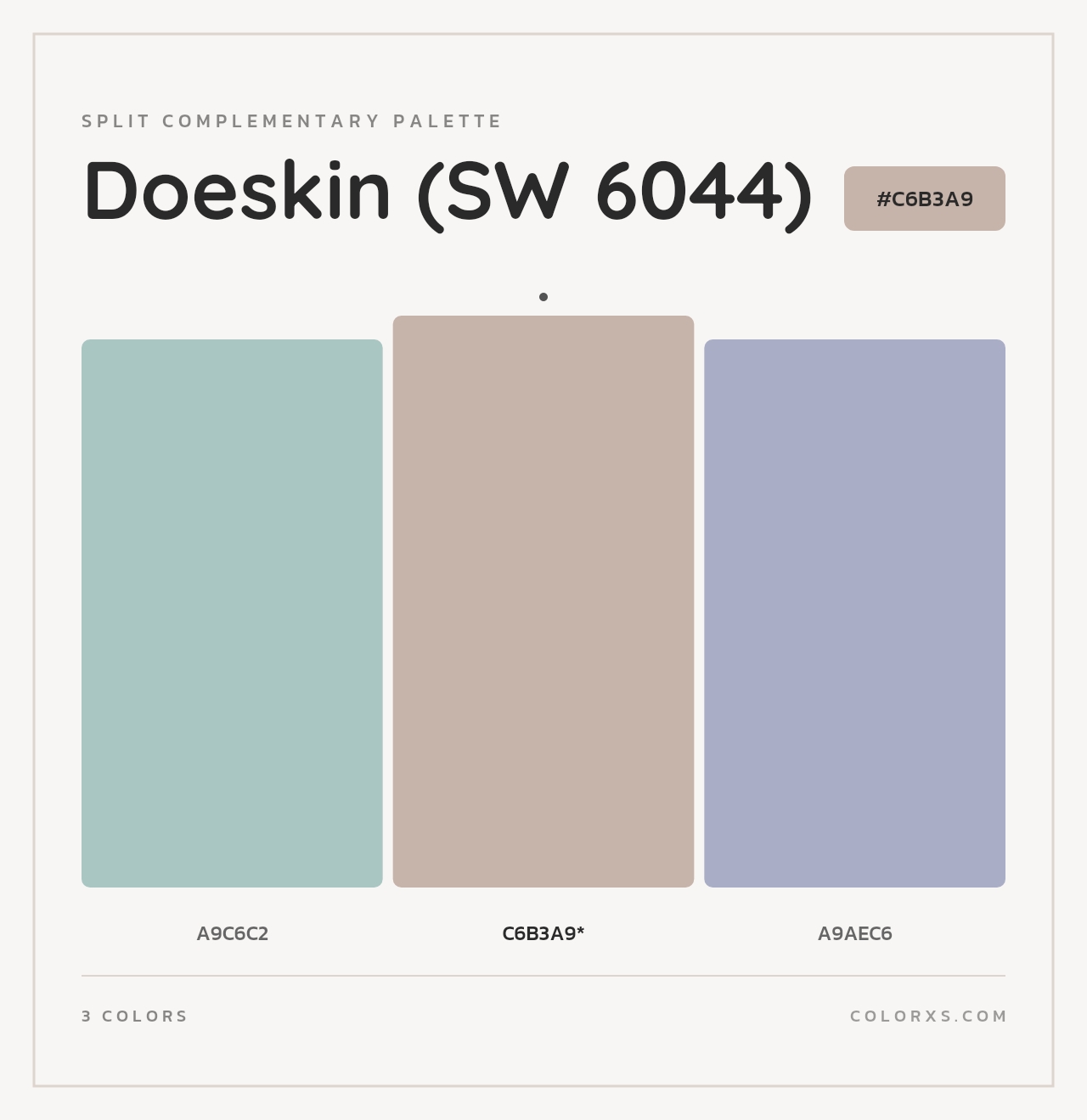 Doeskin (SW 6044) - Split-Complementary Color Palette