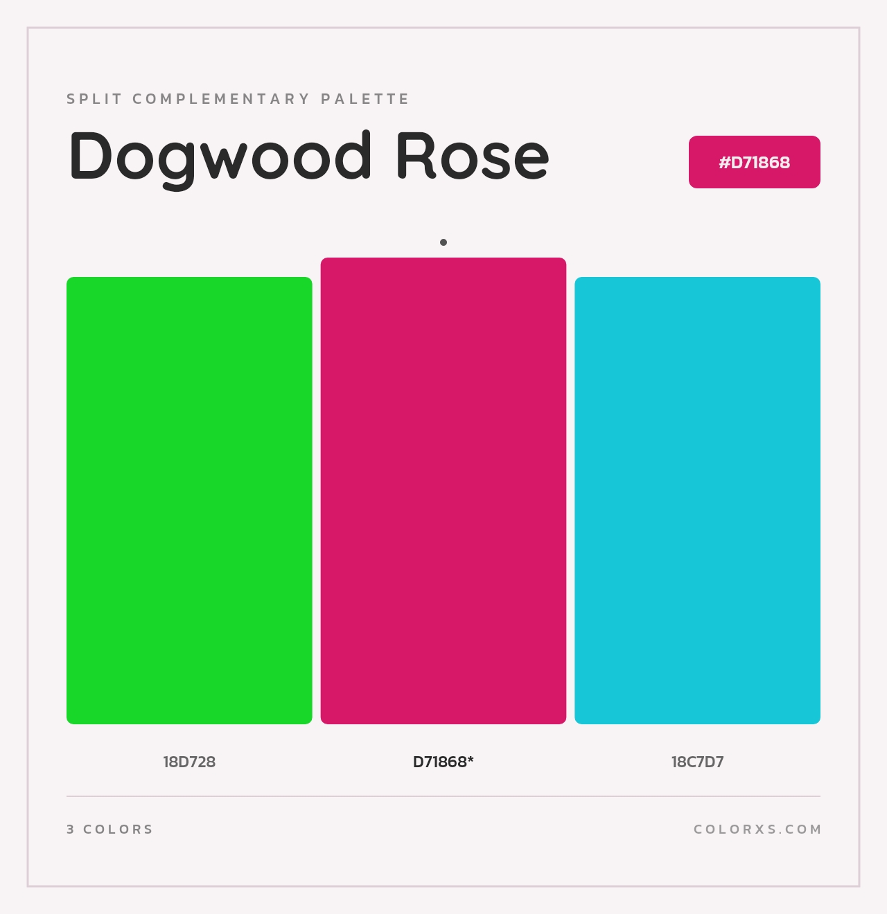 Dogwood Rose - Split-Complementary Color Palette